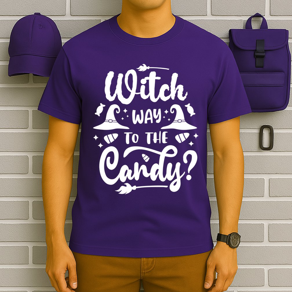 Witch Way To The Candy Cute Halloween T-Shirt