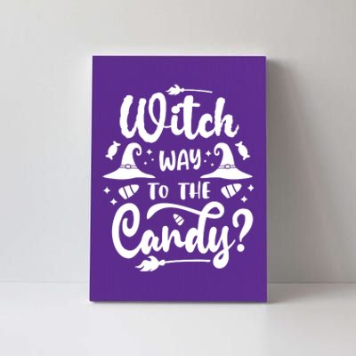 Witch Way To The Candy Cute Halloween Canvas