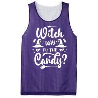 Witch Way To The Candy Cute Halloween Mesh Reversible Basketball Jersey Tank