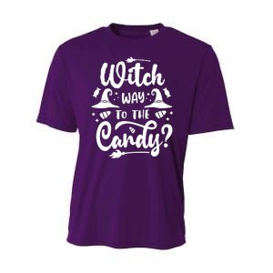 Witch Way To The Candy Cute Halloween Performance Sprint T-Shirt