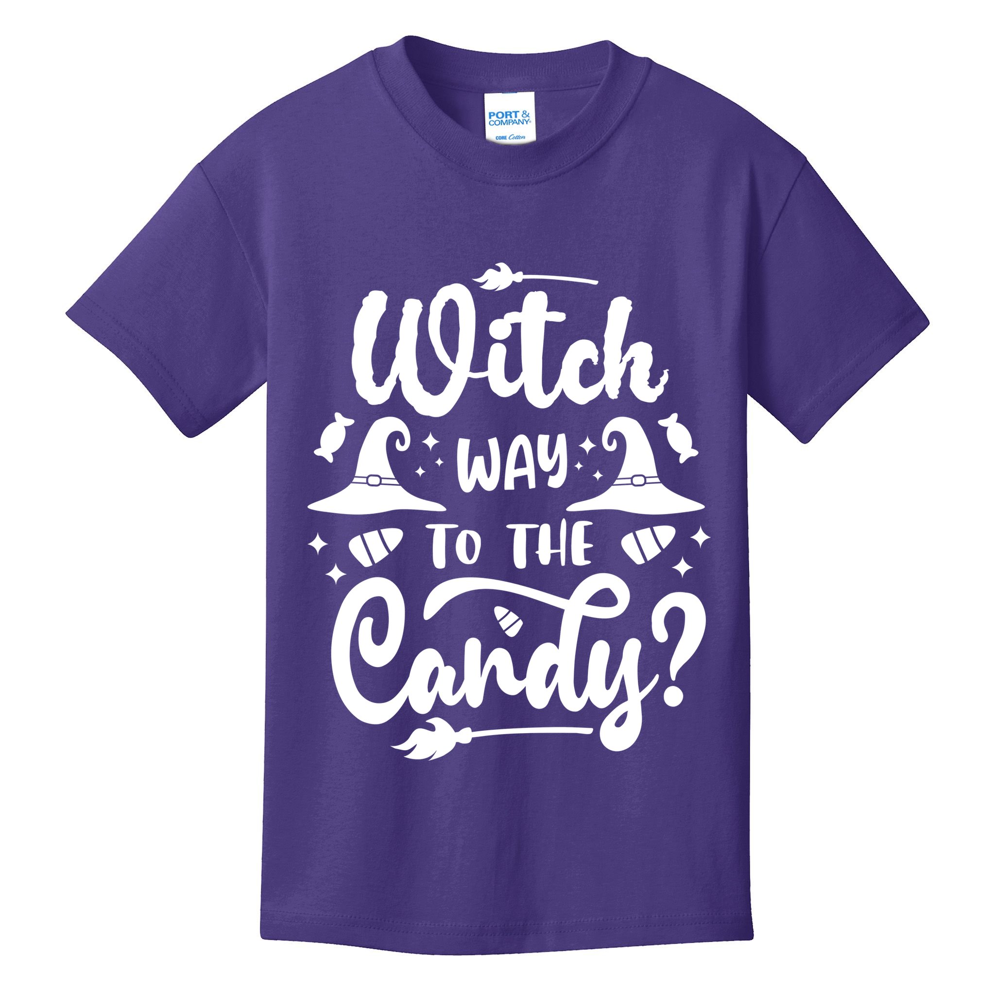 Witch Way To The Candy Cute Halloween Kids T-Shirt