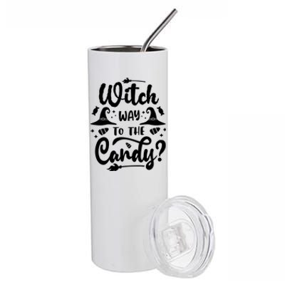 Witch Way To The Candy Cute Halloween Stainless Steel Tumbler