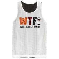 Wtf Wine Turkey Family Gift Mesh Reversible Basketball Jersey Tank