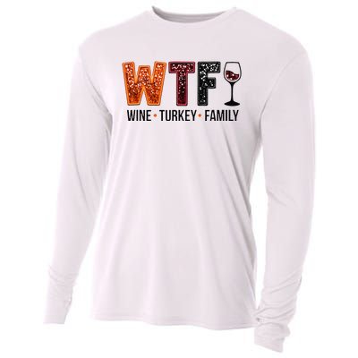 Wtf Wine Turkey Family Gift Cooling Performance Long Sleeve Crew