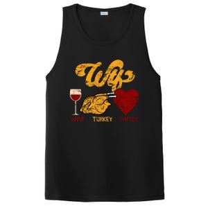 Wtf Wine Turkey Family Funny Thanksgiving Dinner Turkey Day Gift PosiCharge Competitor Tank