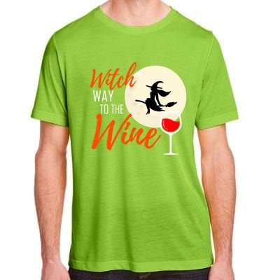 Witch Way To The Wine Cool Gift Halloween Witch Wine Gift Adult ChromaSoft Performance T-Shirt