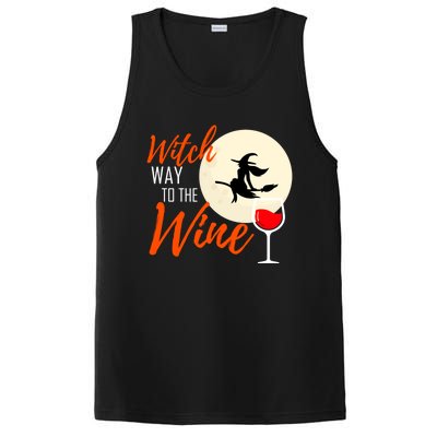 Witch Way To The Wine Cool Gift Halloween Witch Wine Gift PosiCharge Competitor Tank