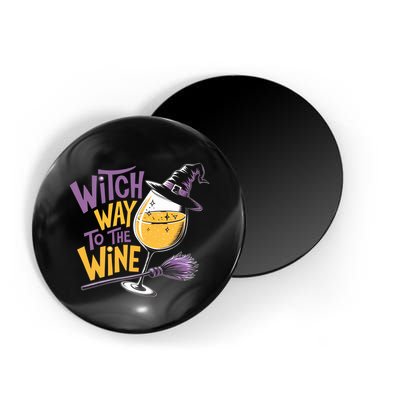 Witch Way To The Wine Funny Halloween Costume Funny Salem Witch Costume Magnet