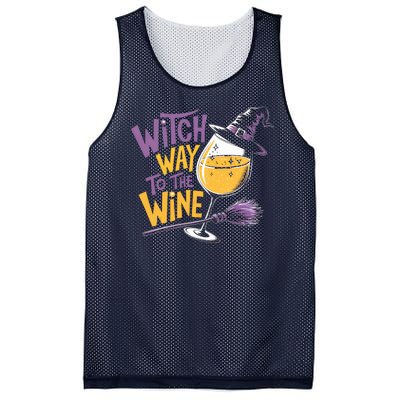 Witch Way To The Wine Funny Halloween Costume Funny Salem Witch Costume Mesh Reversible Basketball Jersey Tank