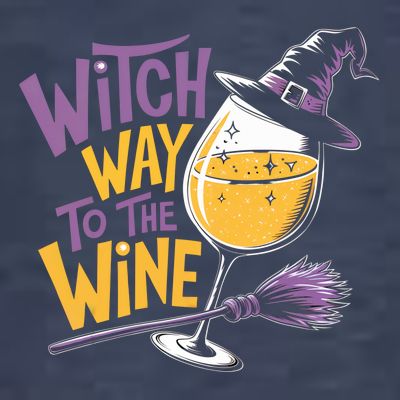 Witch Way To The Wine Funny Halloween Costume Funny Salem Witch Costume T-Shirt