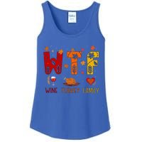 Wtf Wine Turkey Family Funny Thanksgiving Gift Ladies Essential Tank