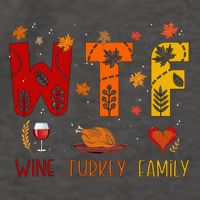 Wtf Wine Turkey Family Funny Thanksgiving Gift Vector Backpack