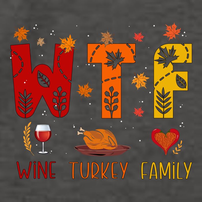 Wtf Wine Turkey Family Funny Thanksgiving Gift Vector Backpack