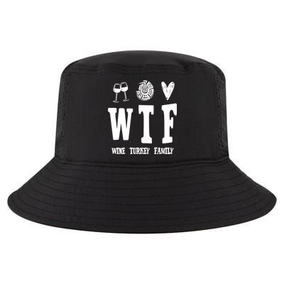 Wtf Wine Turkey Family Funny Holiday Cool Comfort Performance Bucket Hat