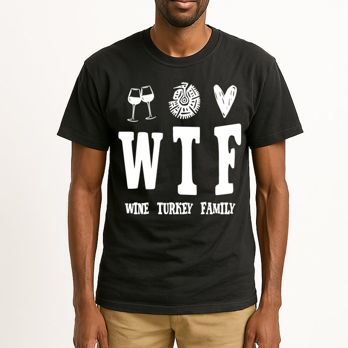 Wtf Wine Turkey Family Funny Holiday Tall T-Shirt