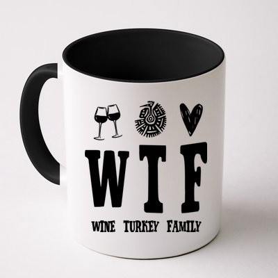 Wtf Wine Turkey Family Funny Holiday Mug