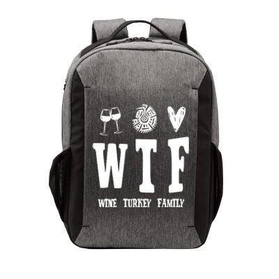 Wtf Wine Turkey Family Funny Holiday Vector Backpack