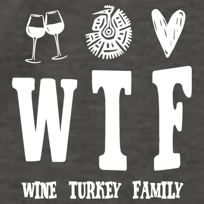 Wtf Wine Turkey Family Funny Holiday Vector Backpack