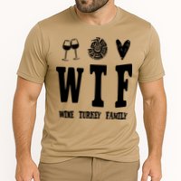 Wtf Wine Turkey Family Funny Holiday Cooling Performance Crew T-Shirt