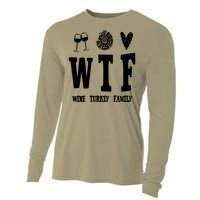 Wtf Wine Turkey Family Funny Holiday Cooling Performance Long Sleeve Crew