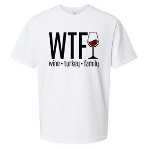 Wtf Wine Turkey Family Sueded Cloud Jersey T-Shirt