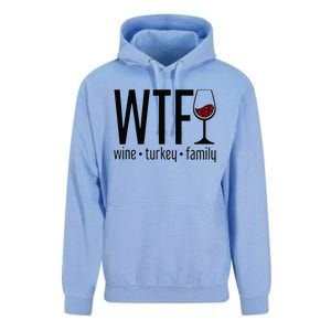 Wtf Wine Turkey Family Unisex Surf Hoodie