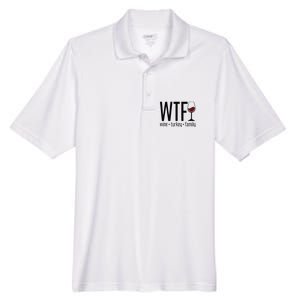 Wtf Wine Turkey Family Men's Origin Performance Pique Polo