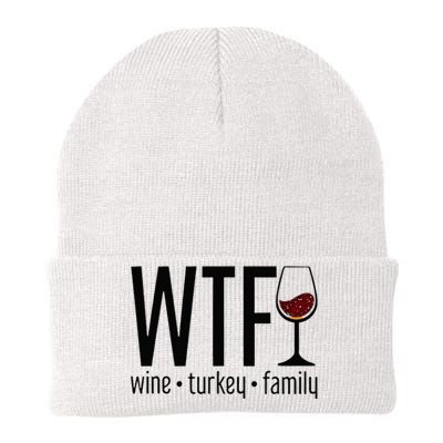 Wtf Wine Turkey Family Knit Cap Winter Beanie