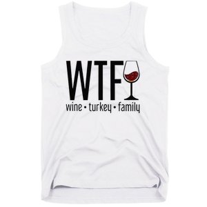 Wtf Wine Turkey Family Tank Top