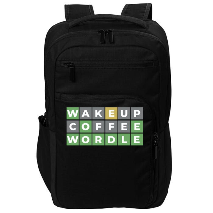 Wordle Wake Up Coffee Wordle Wordle Addict Impact Tech Backpack