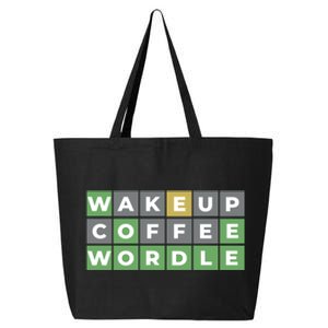 Wordle Wake Up Coffee Wordle Wordle Addict 25L Jumbo Tote