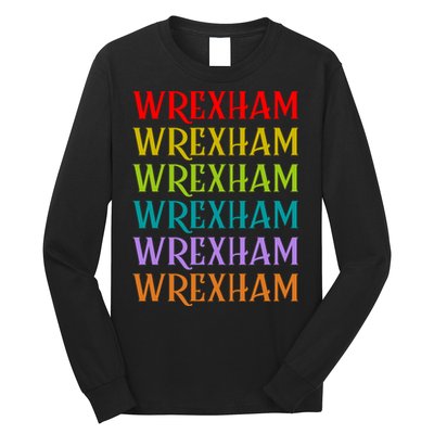 Wrexham Wales Vintage 80s Retro Long Sleeve Shirt