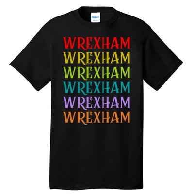 Wrexham Wales Vintage 80s Retro Tall T-Shirt