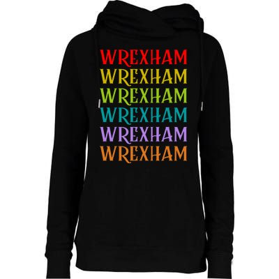 Wrexham Wales Vintage 80s Retro Womens Funnel Neck Pullover Hood