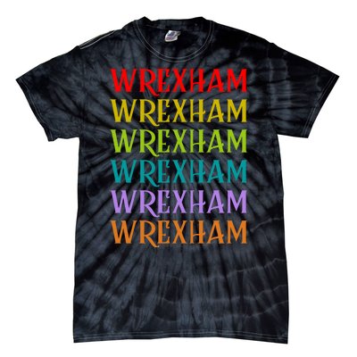 Wrexham Wales Vintage 80s Retro Tie-Dye T-Shirt