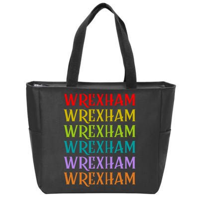 Wrexham Wales Vintage 80s Retro Zip Tote Bag