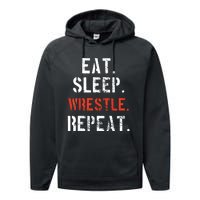 Wrestling Wrestler Vintage Funny Gift Performance Fleece Hoodie