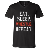 Wrestling Wrestler Vintage Funny Gift V-Neck T-Shirt