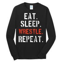 Wrestling Wrestler Vintage Funny Gift Tall Long Sleeve T-Shirt