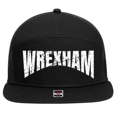 Wrexham Wales Vacation Welsh Dragon Urban Street Art Cute Gift 7 Panel Mesh Trucker Snapback Hat