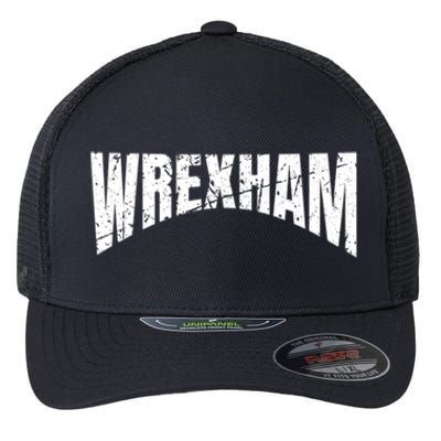 Wrexham Wales Vacation Welsh Dragon Urban Street Art Cute Gift Flexfit Unipanel Trucker Cap