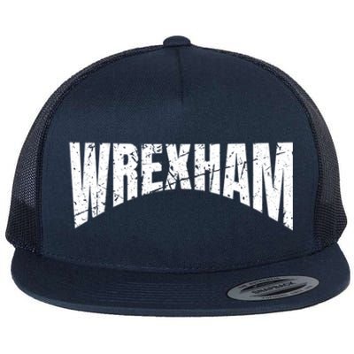 Wrexham Wales Vacation Welsh Dragon Urban Street Art Cute Gift Flat Bill Trucker Hat