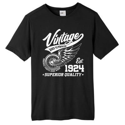 Winged Wheel Vintage 1924 Aged To Perfection Superior Quality 100th Birthday Tall Fusion ChromaSoft Performance T-Shirt