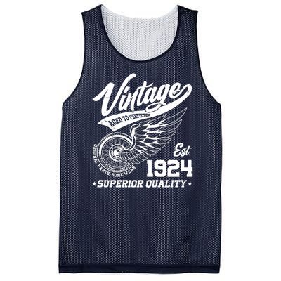 Winged Wheel Vintage 1924 Aged To Perfection Superior Quality 100th Birthday Mesh Reversible Basketball Jersey Tank