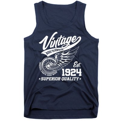 Winged Wheel Vintage 1924 Aged To Perfection Superior Quality 100th Birthday Tank Top