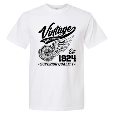 Winged Wheel Vintage 1924 Aged To Perfection Superior Quality 100th Birthday Garment-Dyed Heavyweight T-Shirt