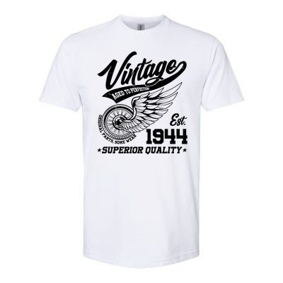 Winged Wheel Vintage 1944 Aged To Perfection Superior Quality 80th Birthday Softstyle CVC T-Shirt