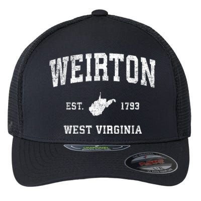 Weirton West Virginia Wv Vintage Sports Flexfit Unipanel Trucker Cap