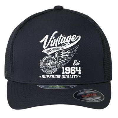 Winged Wheel Vintage 1964 Aged To Perfection Superior Quality 60th Birthday Flexfit Unipanel Trucker Cap