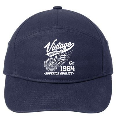 Winged Wheel Vintage 1964 Aged To Perfection Superior Quality 60th Birthday 7-Panel Snapback Hat